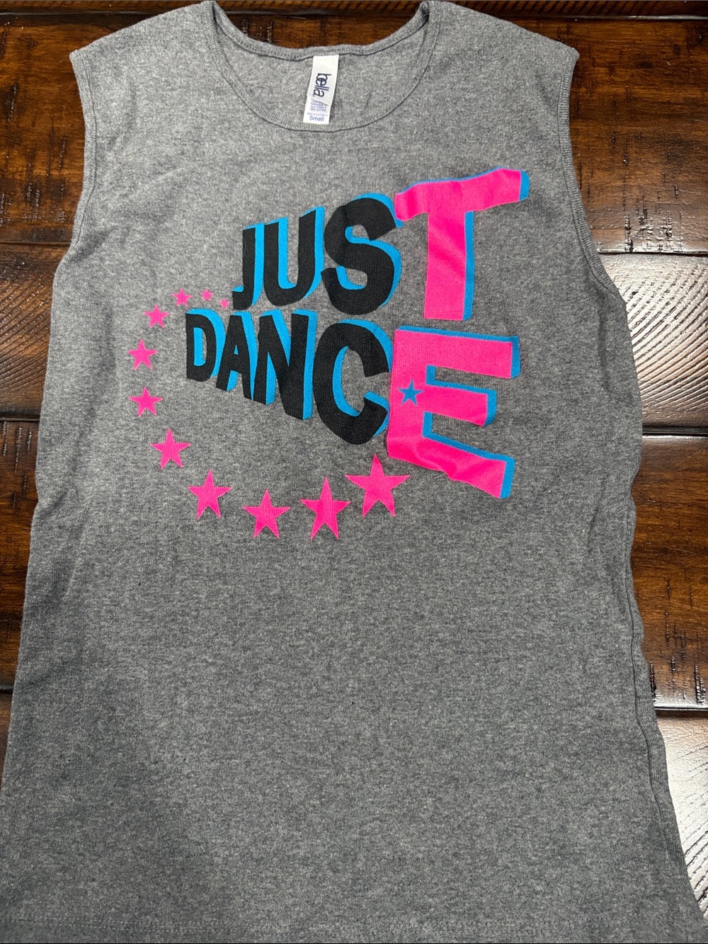 Kids Gray 'Just Dance' Graphic Tank with Pink & Blue Accents - Unbranded